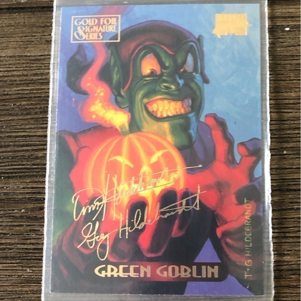 ’94 Marvel Masterpieces trading card: Green Goblin #44 Gold for Signature Series